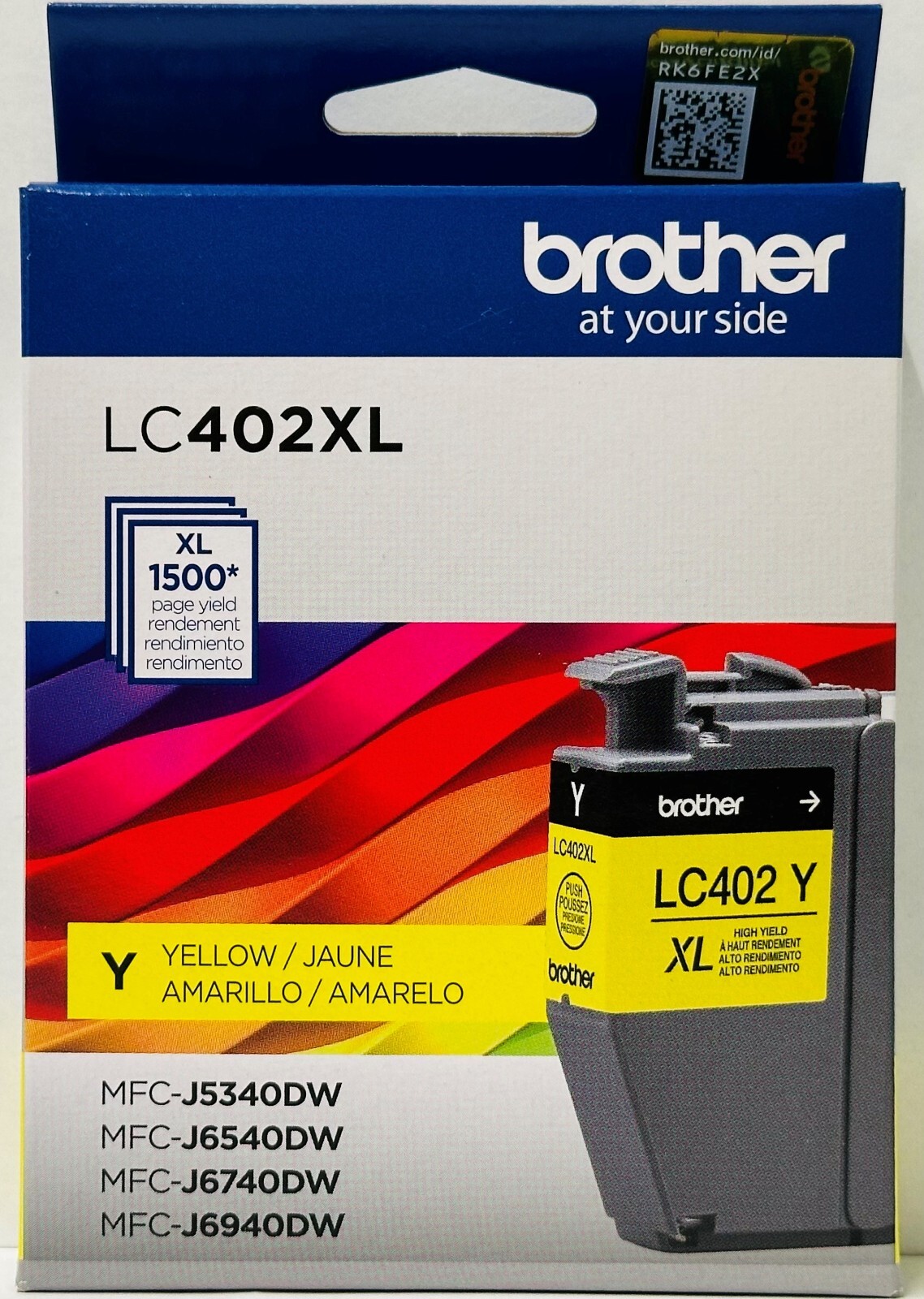 New Genuine Brother LC402XL Yellow Ink Cartridges Box MFC-J5340DW