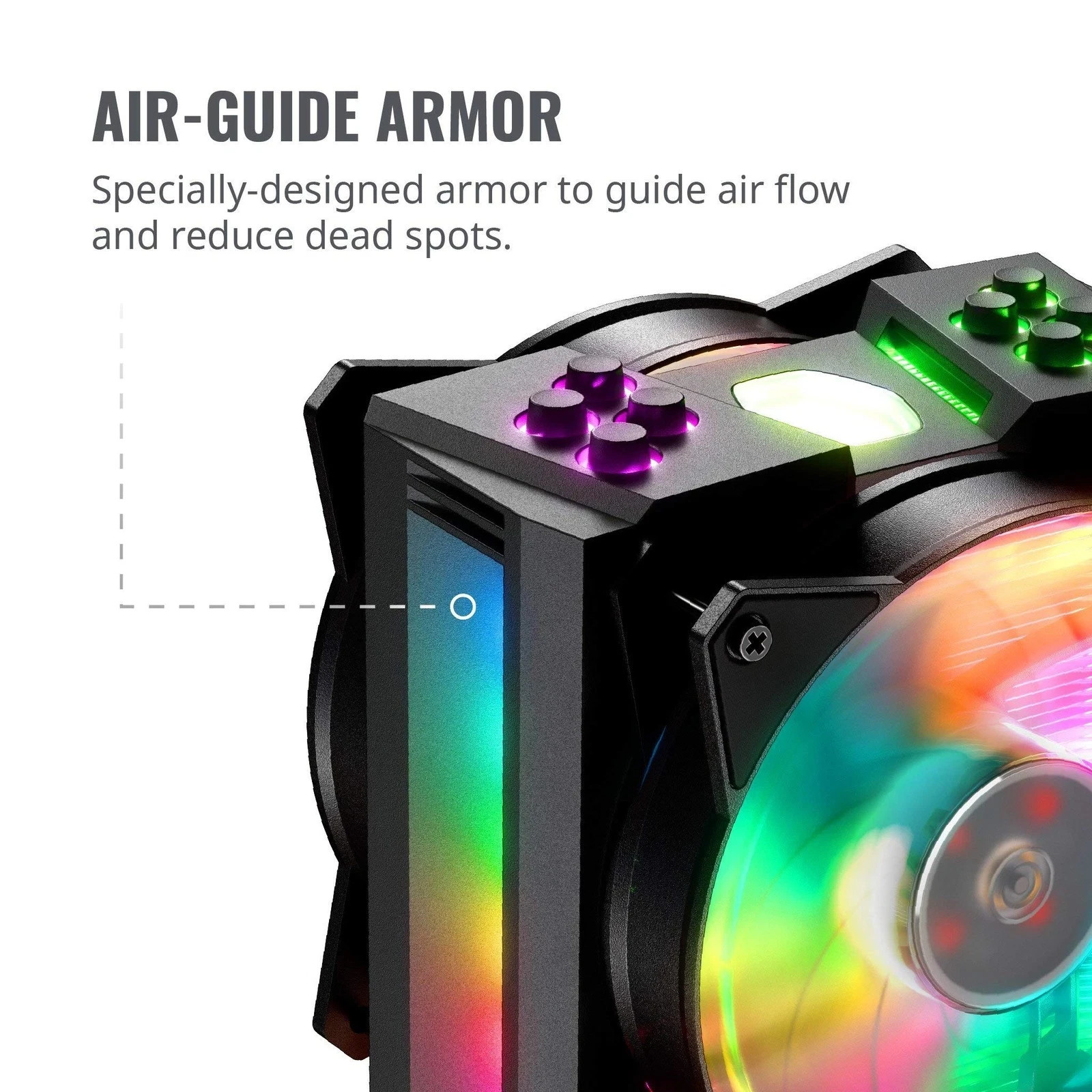 MasterAir MA410M ARGB CPU Air Cooler, Customizable ARGB, Aluminum Fins, Push-…