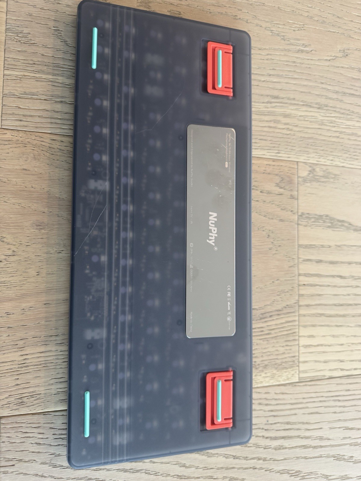 Nuphy Air75 V2 Mechanical Wireless Keyboard Lunar Grey Red Switches. No Dongle