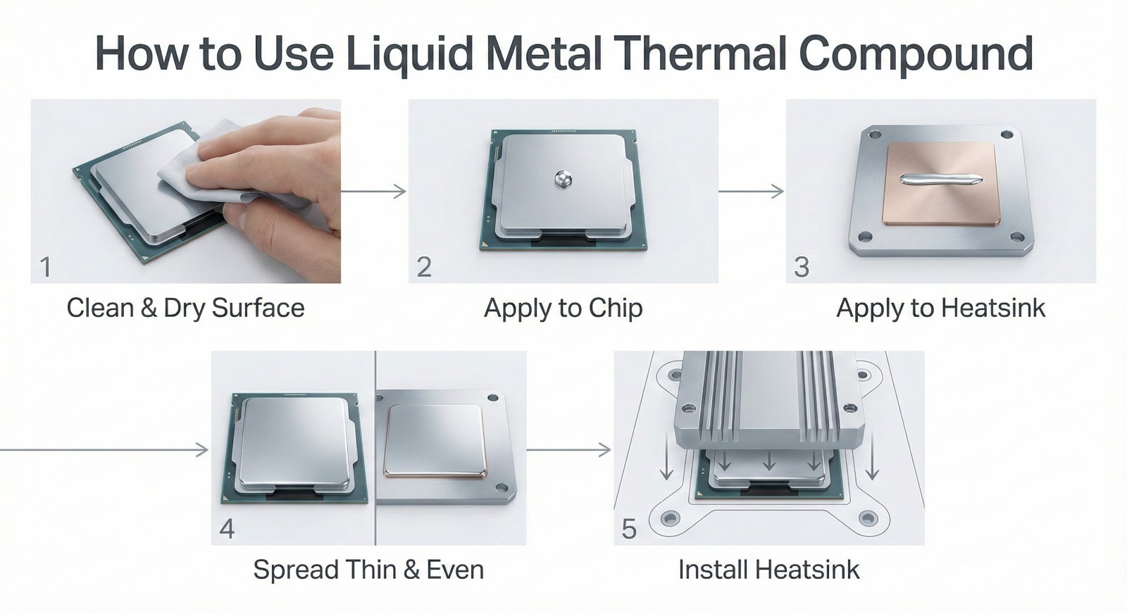 5 Grams Liquid metal thermal paste for PS5 – PC- GPU 130W/m’K Made in USA