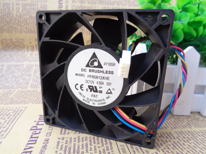 1pc Delta PFR0912XHE fan 12V 4.50A 90*90*38mm 4pin