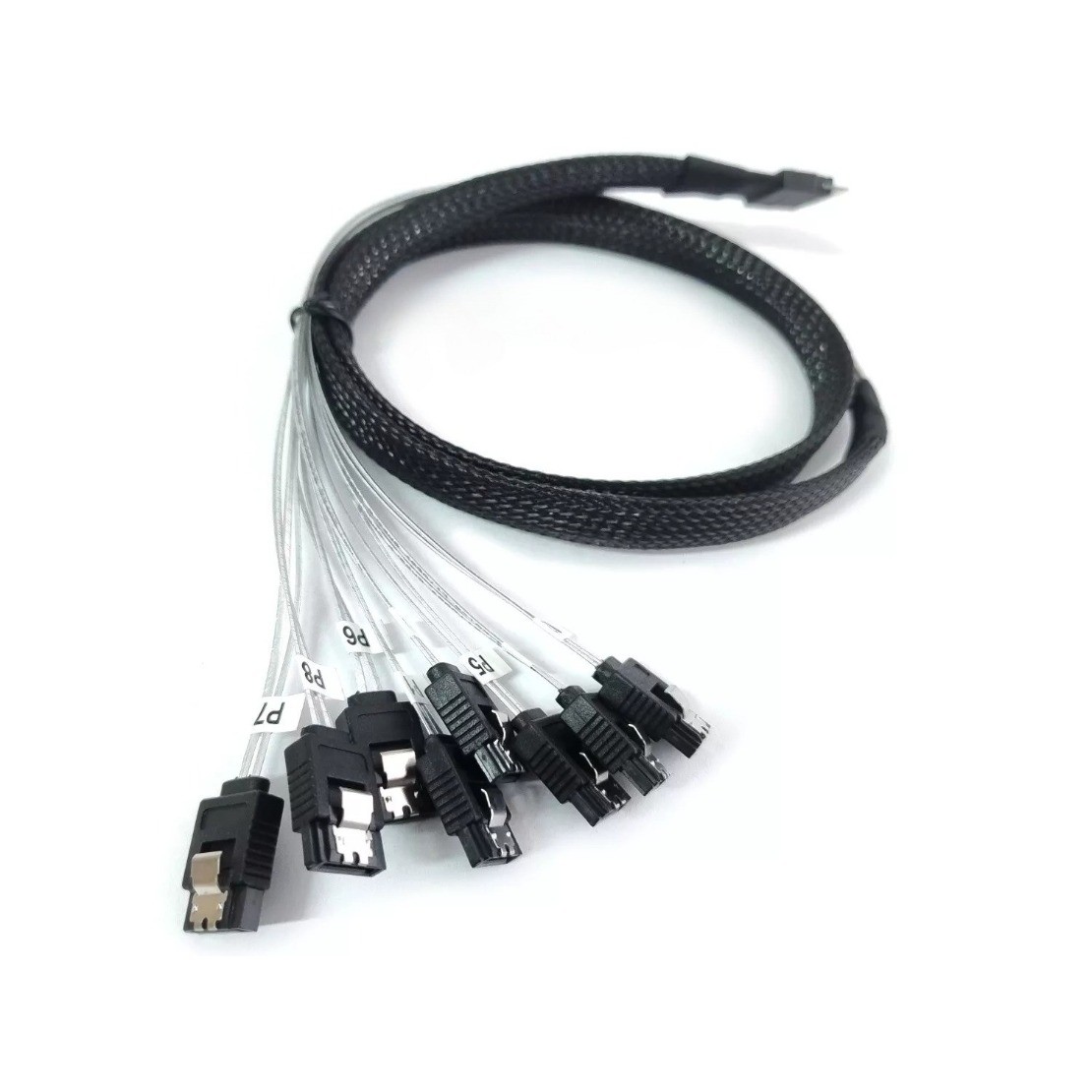 High Quality Internal SlimSAS SFF-8654 to 8 x SATA Breakout Forward 1M Cable US