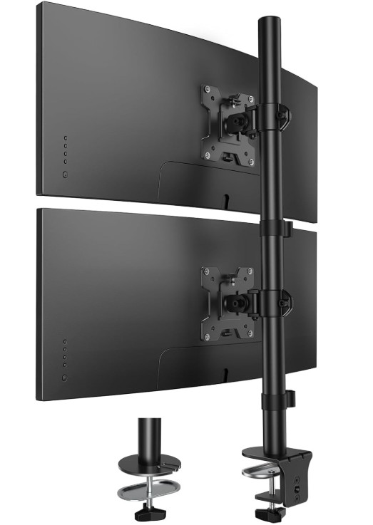 Soporte Vertical Doble para Monitores 17-32″ VESA Ajustable de Escritorio, Nuevo