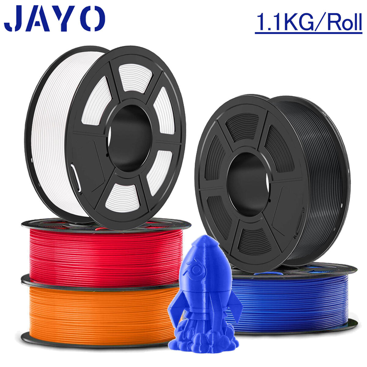 JAYO 1.75mm PETG Filament For 3D Printer 1.1KG Smooth Printing High toughness