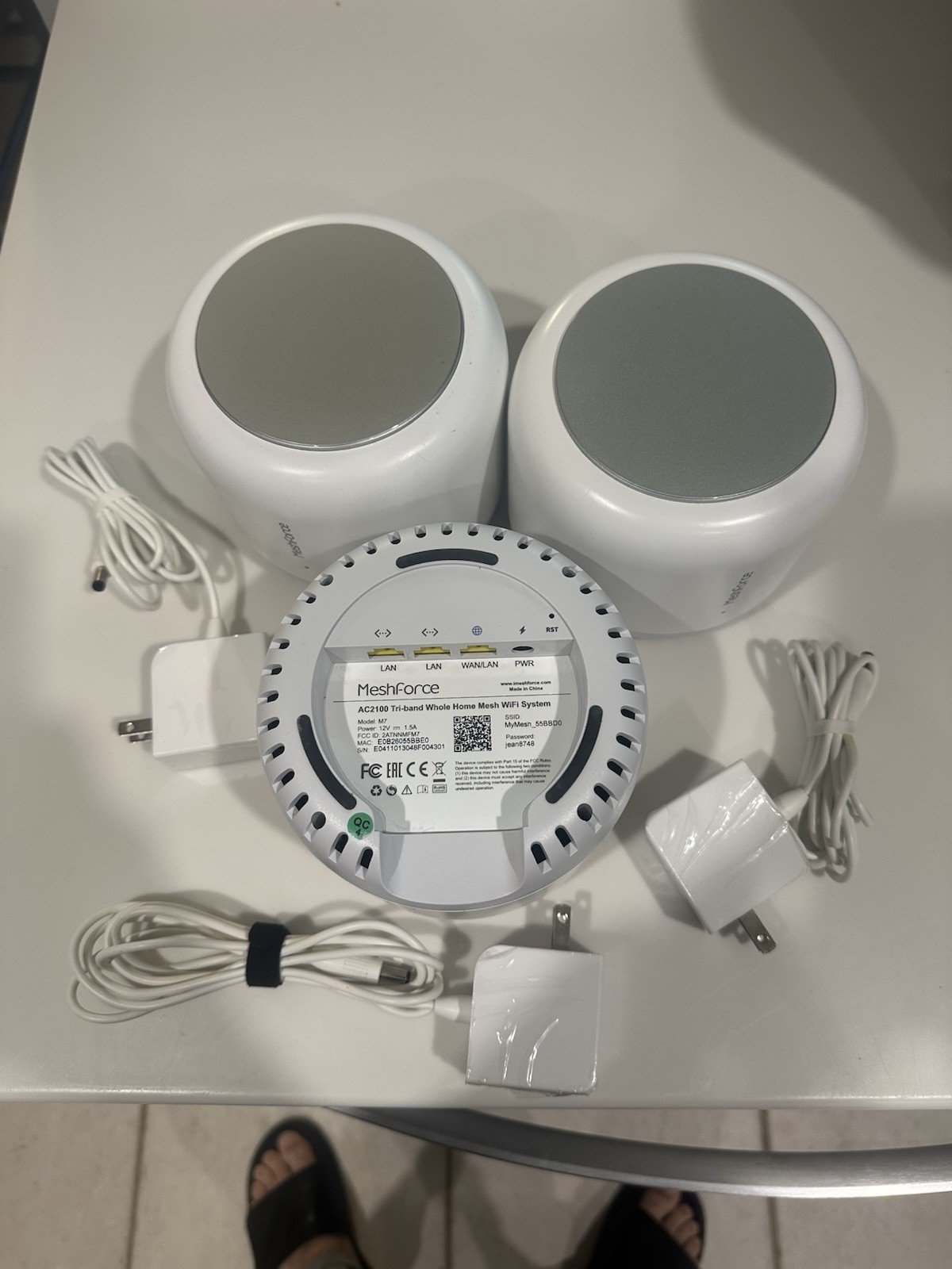Meshforce M7 Tri-Band Whole Home Mesh Wi-Fi System – Pack of 3, White
