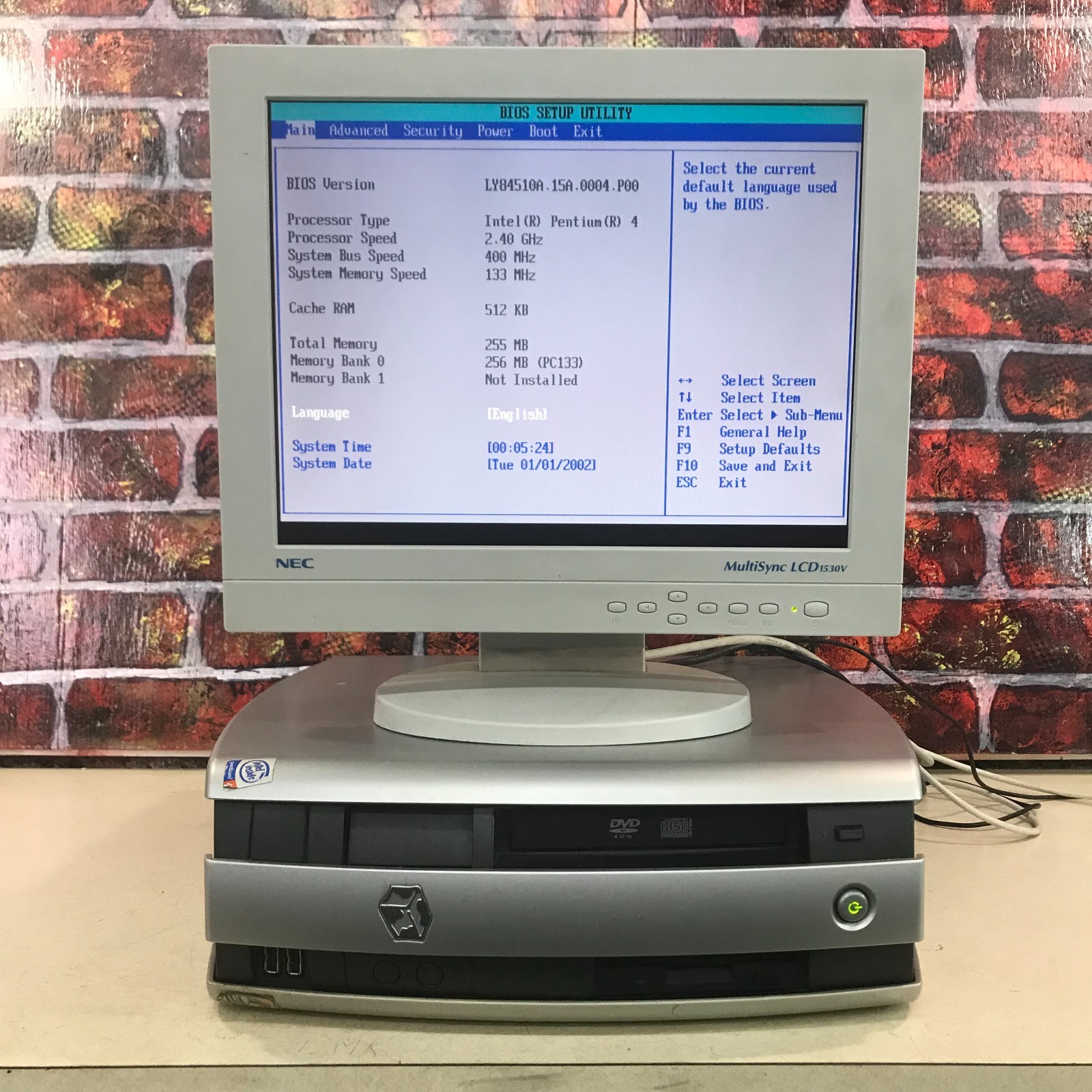 Gateway 300S SFF Retro Gaming PC Pentium 4 2.40GHz 256MB RAM No HDD
