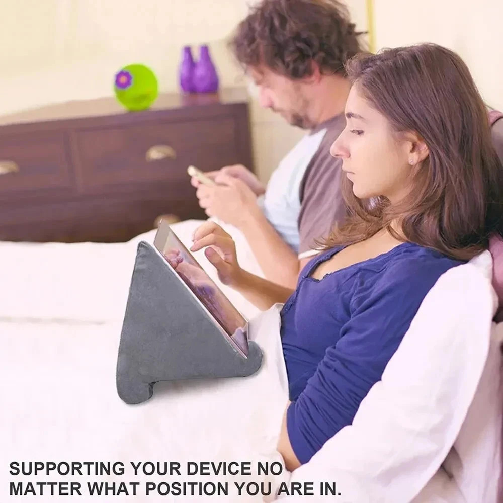 Tablet Pillow Stand Multi-Angle Soft Cushion Lap Holder for iPad, Phone & Tablet