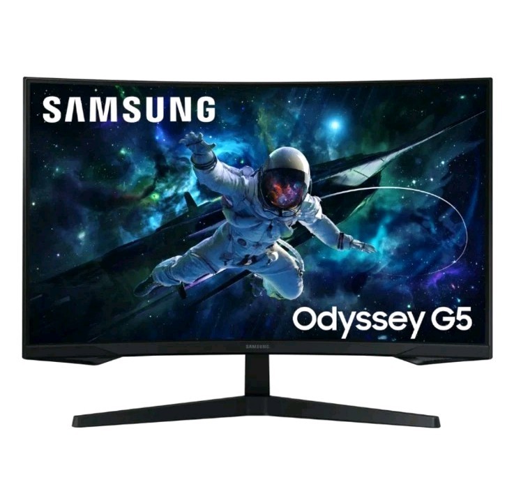 Samsung Odyssey 32″ G5 QHD Curved Monitor 165Hz 1000R 1ms Black LS32CG554ENXZA