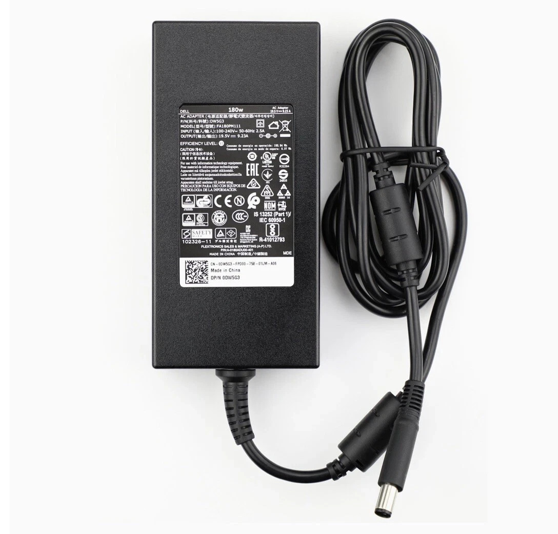 New Genuine 180W Power Adapter For Dell Alienware 15 17 R2 R3 R5 JVF3V 7.4*5.0mm
