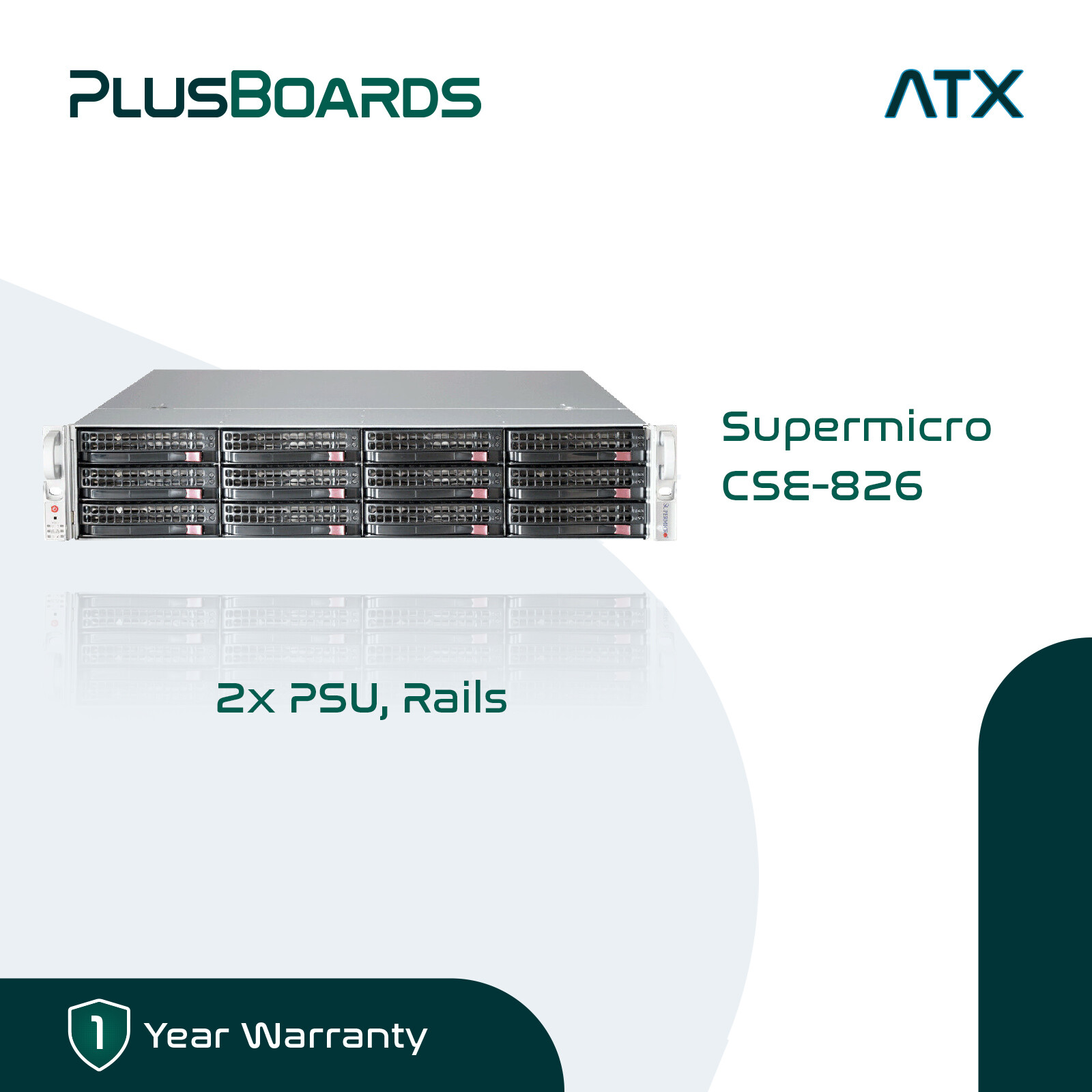 Supermicro 2U ATX Server Case 12 Bay 3.5″ LFF SAS2 2x 920W PSU Storage NAS ZFS