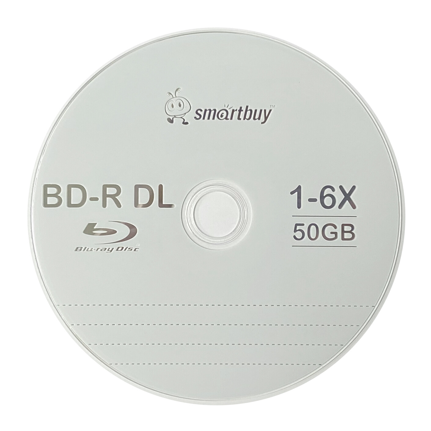 10 Pack Smartbuy Blu-ray BD-R BDR DL Dual Layer 6X 50GB Logo Top Recordable Disc