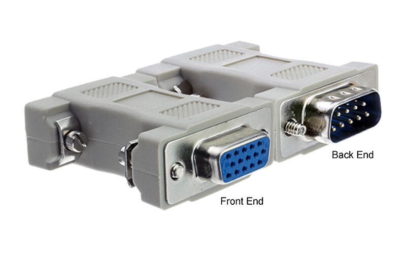 D-sub 9 Pin Male RGB To D-sub 15-Pin VGA Adapter