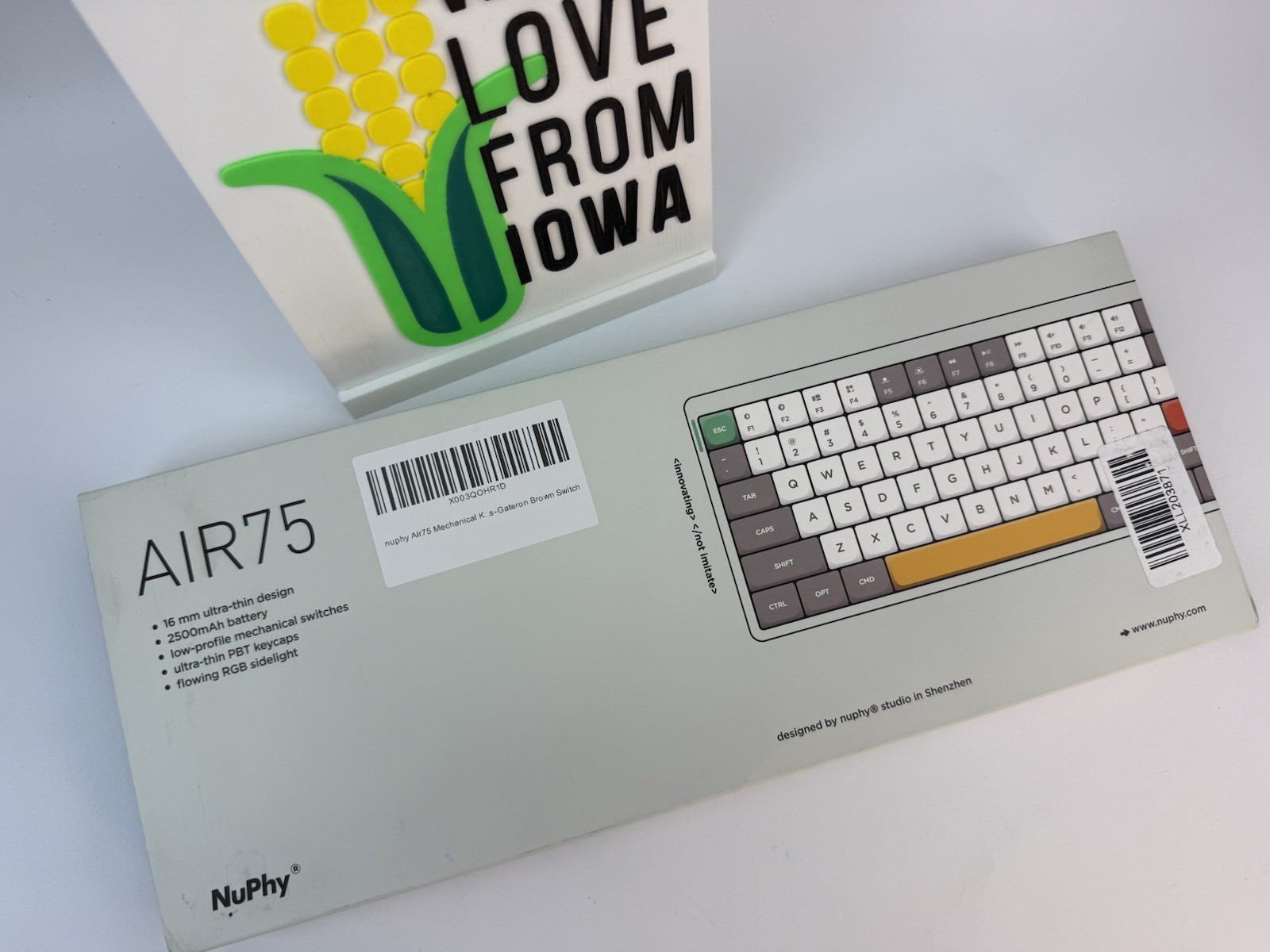 Nuphy Air75 v1 Mechanical Keyboard Gateron Brown Switches ANSI Layout *NEW*