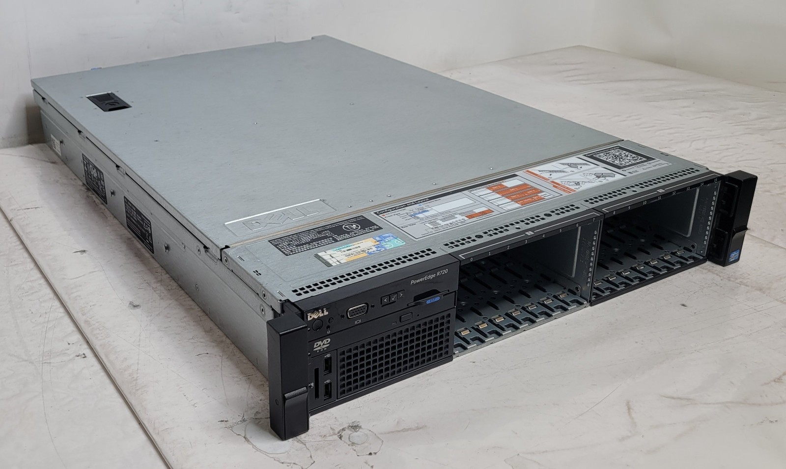 Dell PowerEdge R720 Dual Intel Xeon E5-2637 v2 @3.50GHz 96GB RAM No HDD H710