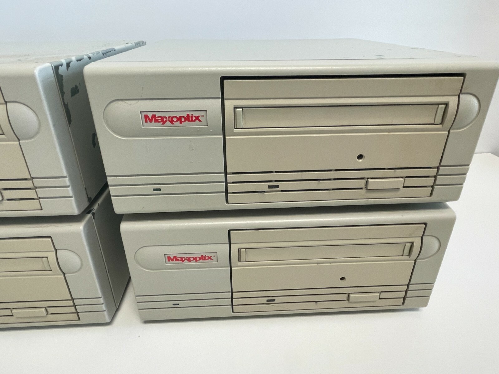 Lot of 2 MAXOPTIX TMT3-1300 1.3GB OPTICAL DRIVE SCSI EXTERNAL