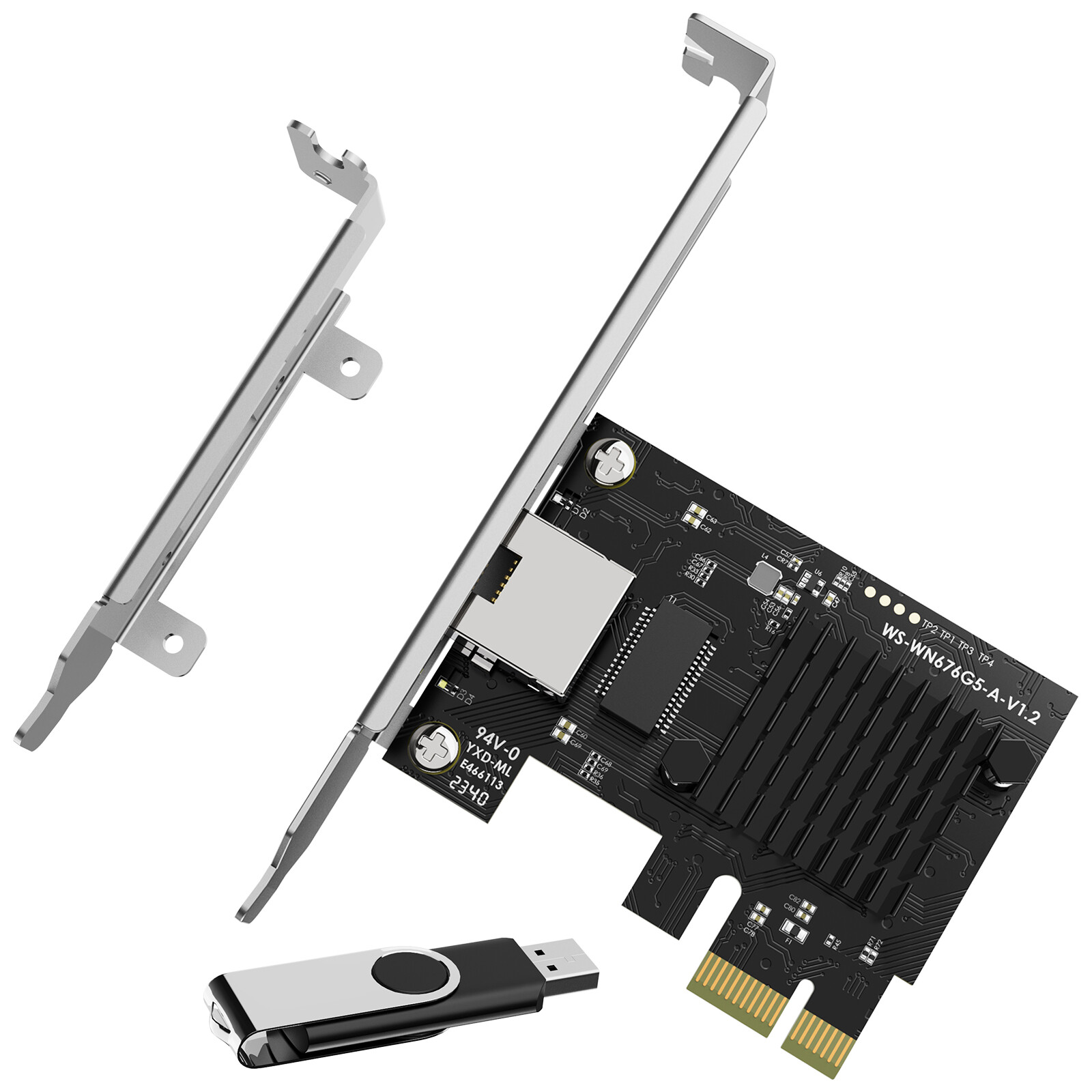 1Gb/2.5Gb/5Gb/10Gb Base-T PCI-e Network Card PCI Express Ethernet Adapter