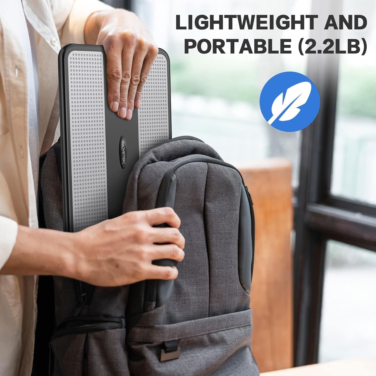 Multi-Functional Portable Laptop Desk with Retractable Mouse Pad, Modern Style