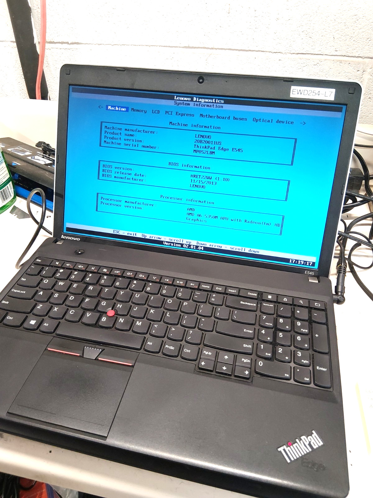 LENOVO ThinkPad Edge E545, AMD A6-5350M 2.9Ghz, NO RAM – NO HDD – LOT – 3