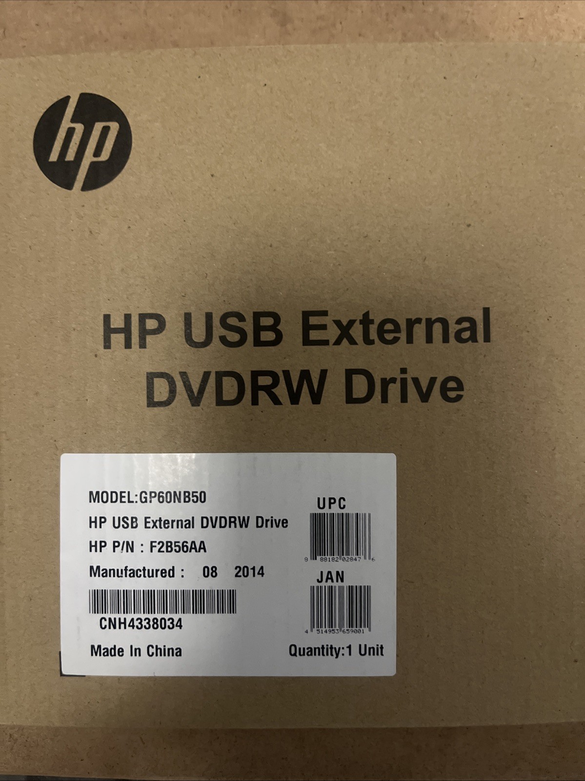 HP F2B56AA External DVD-RW Drive with USB – Black