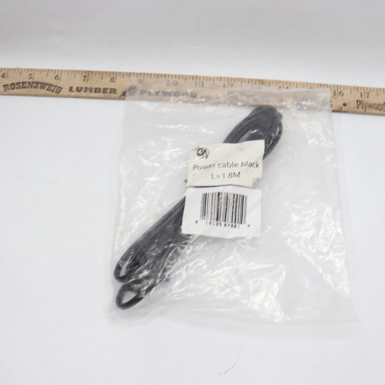 Non-Polarized Power Cable Black 3′ L=1.8M