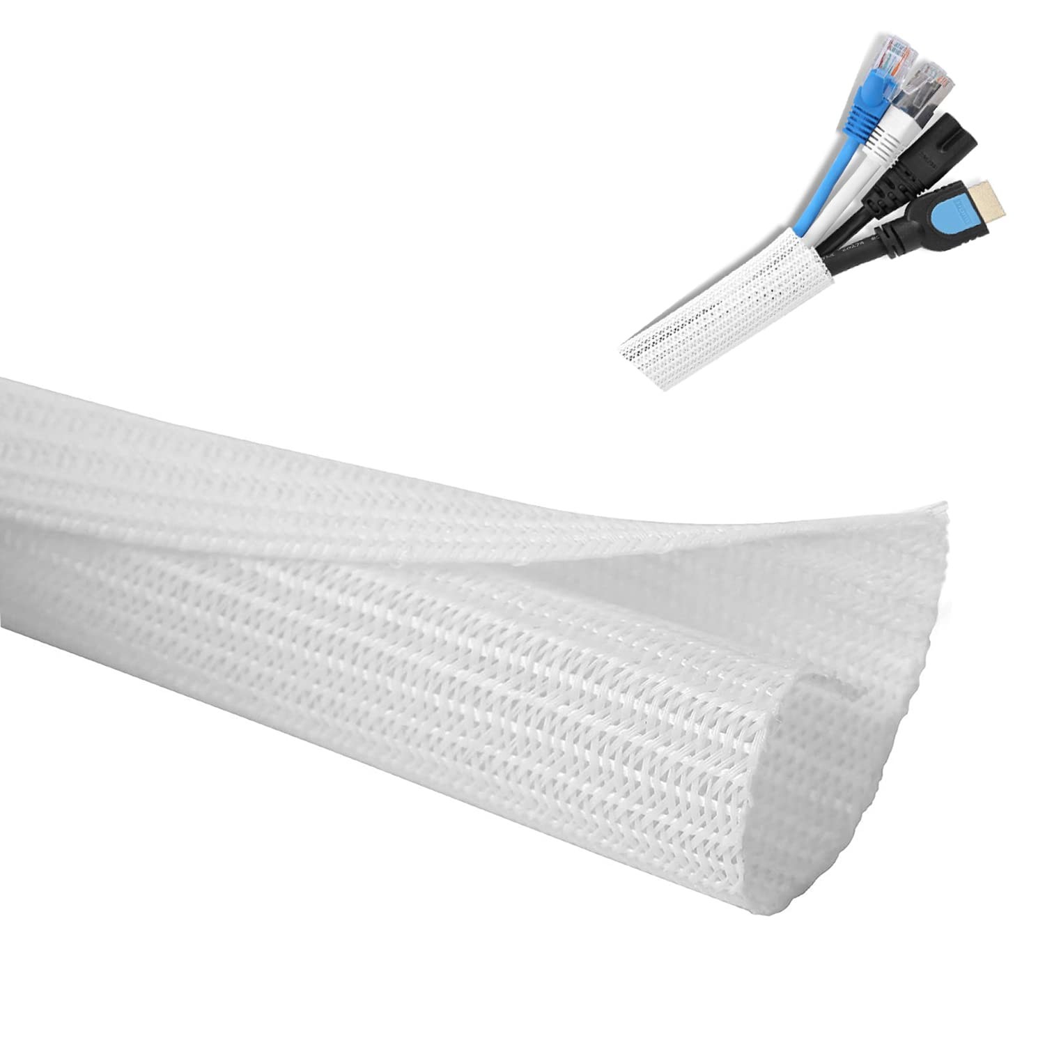 Braided Split Sleeving Wire Loom Tubing Cable Sleeve Cord Protector