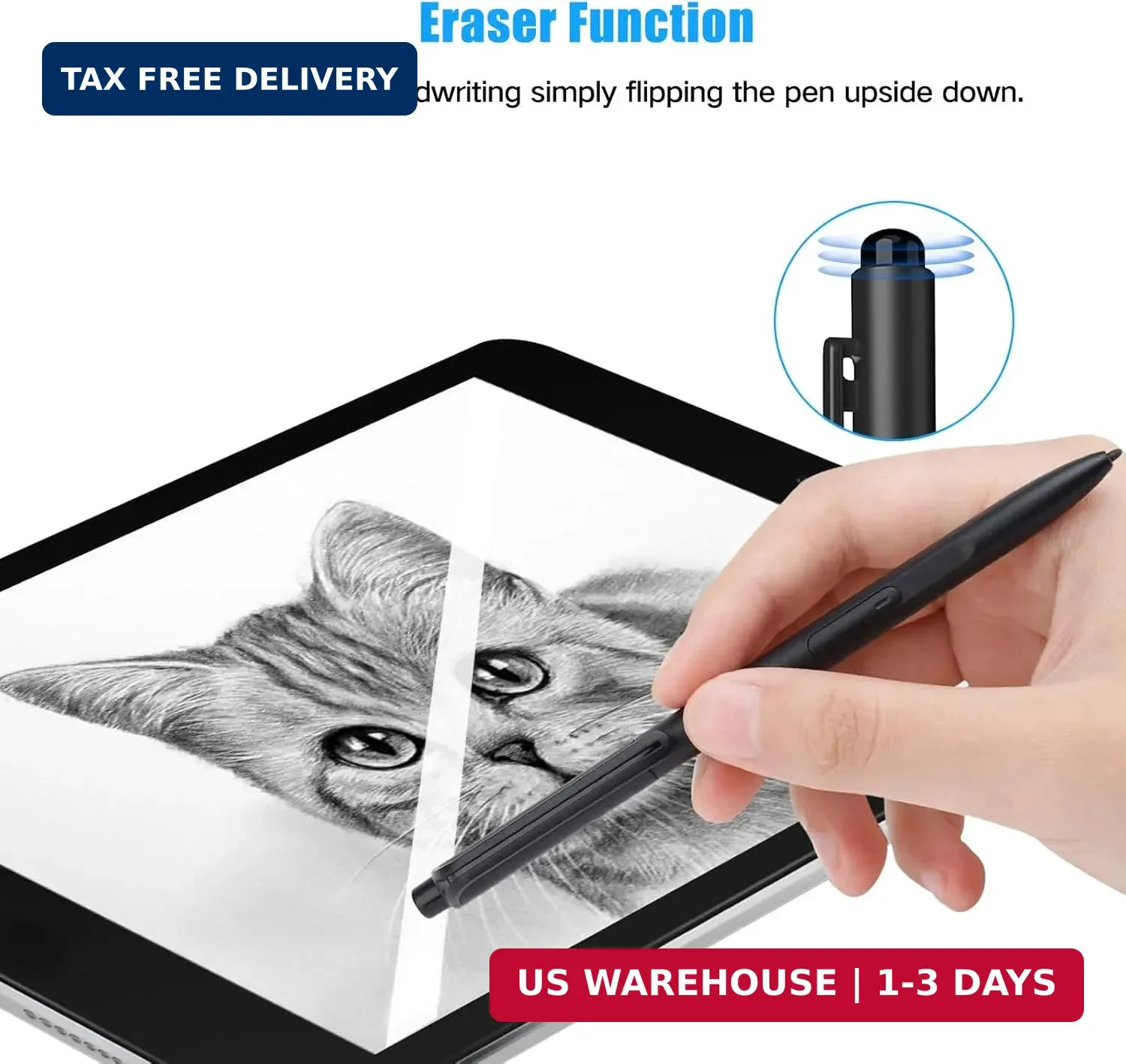 Remarkable 2 Pen with Eraser, EMR Stylus Pen with 4096 Pressure Levels