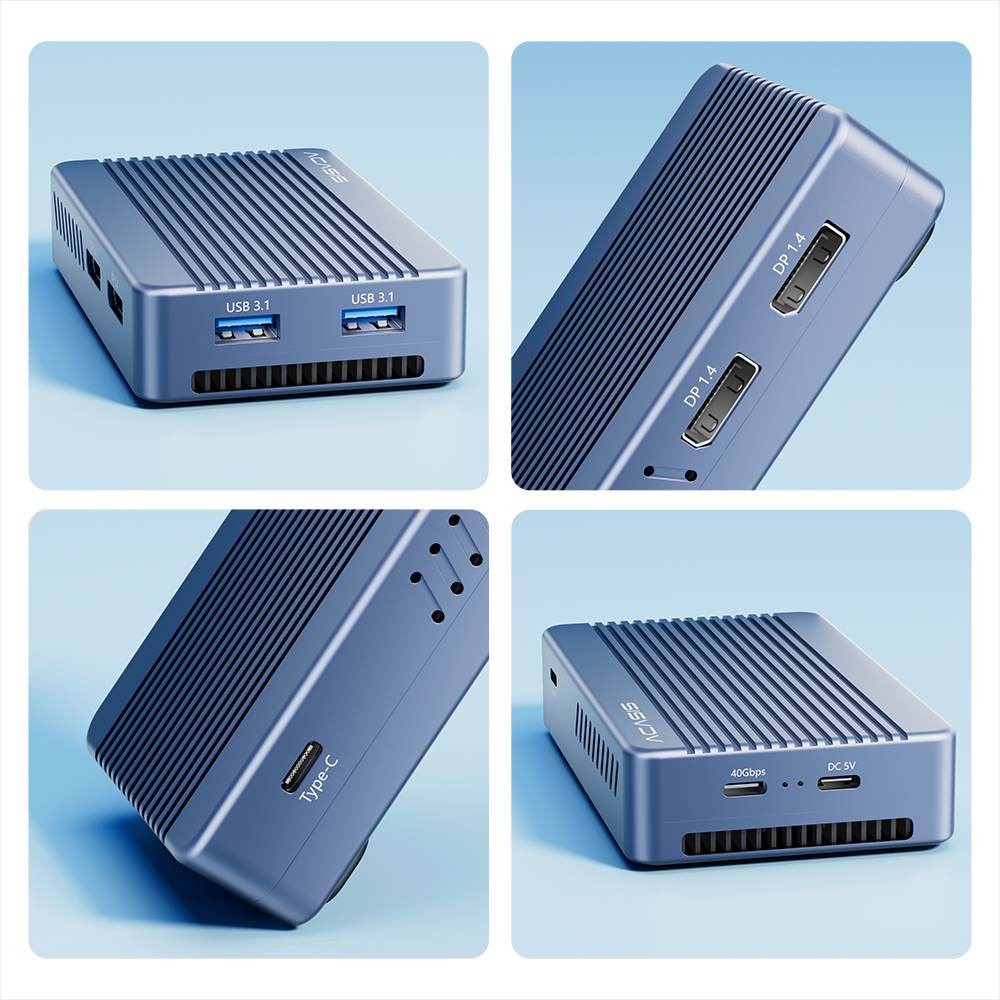 Acasis 40Gbps M.2 NVMe SSD Enclosure & 6-in-1 Dock Support 4K@60Hz HDMI & TB 4/3