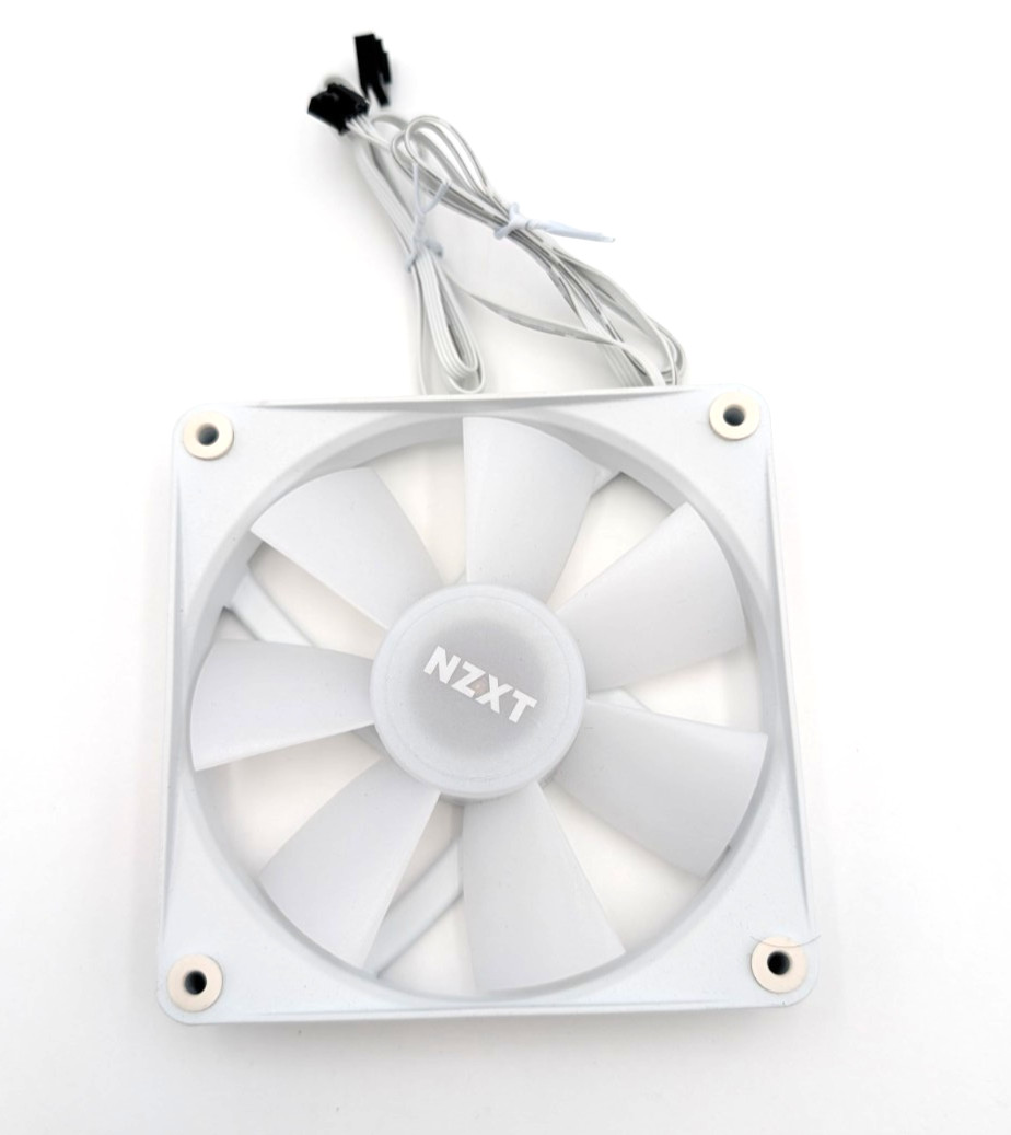NZXT 120mm RGB Case Fan RF-C12FF-W1 PWM 4-Pin Fluid Dynamic Bearing White