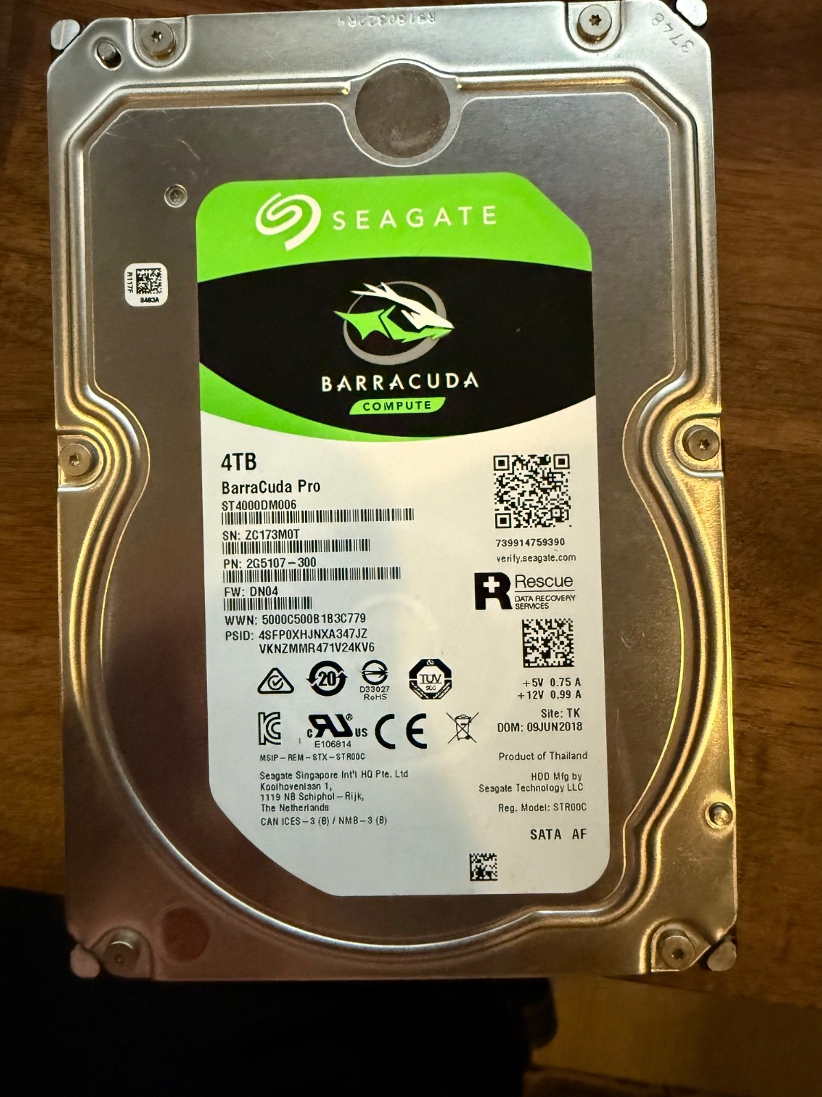Seagate BarraCuda Pro 4TB HDD ST4000DM006
