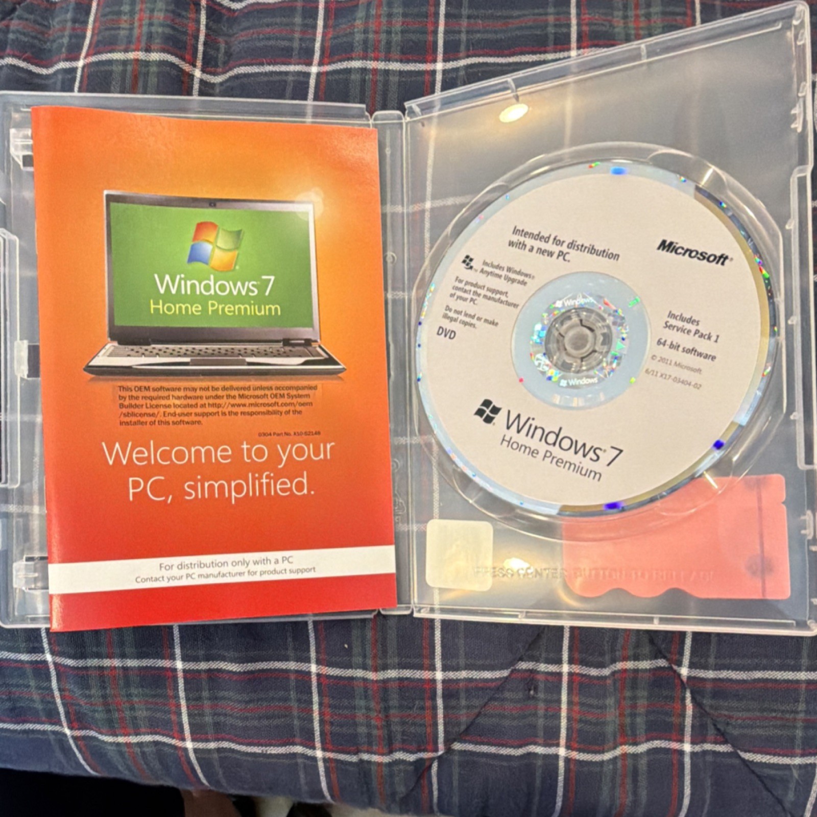 Microsoft Windows 7 Home Premium OEM DVD 64-bit English Operating System