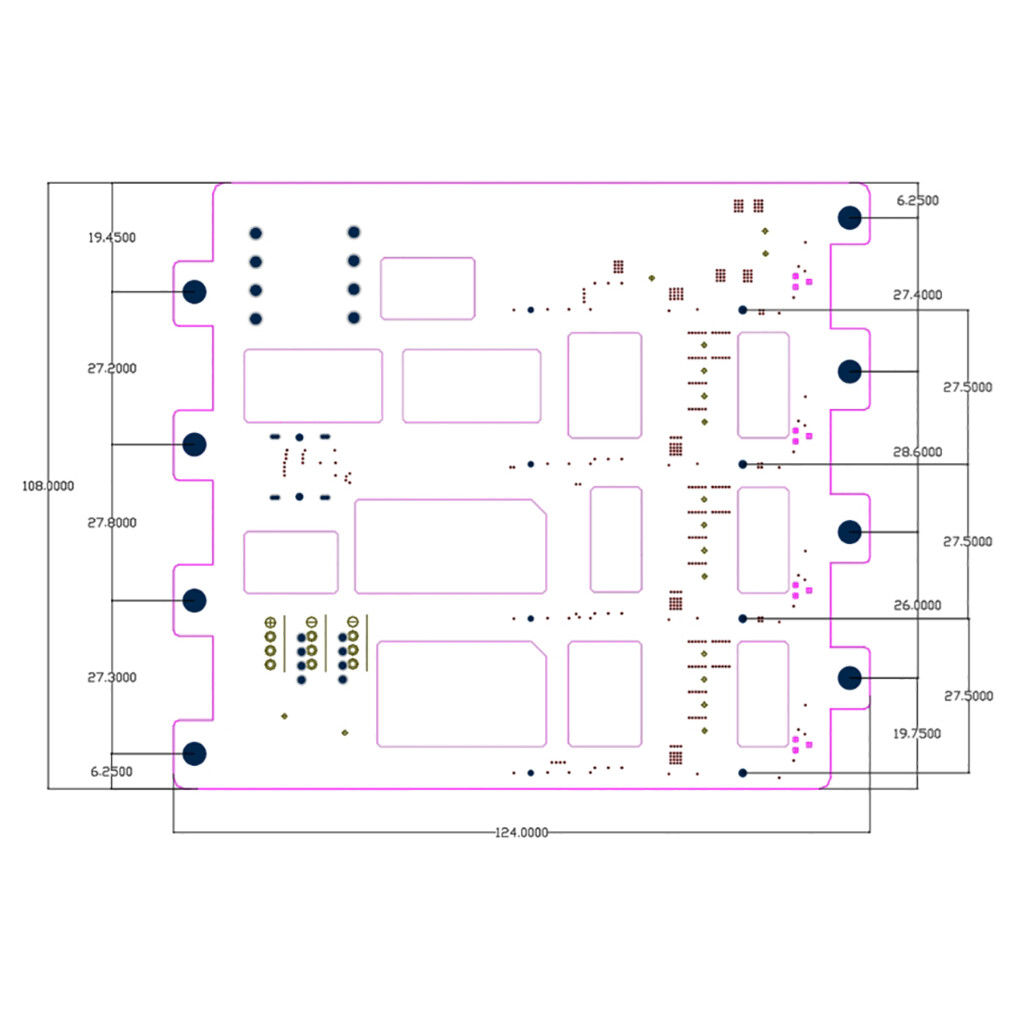 SASSATA Hard Disk Backplane for Nas Storage Server Expansion Board 6Gbp SFF8643