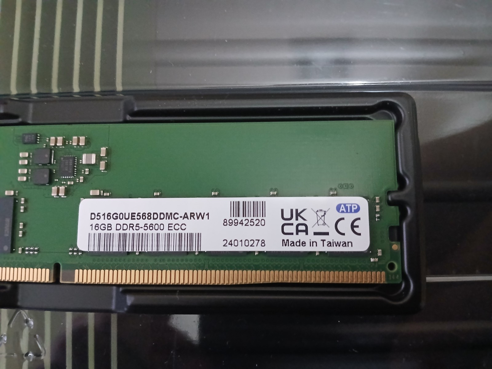16GB ATP DDR5-5600 ECC UDIMM DESKTOP/SERVER RAM Memory D516G0UE568DDMC-ARW1