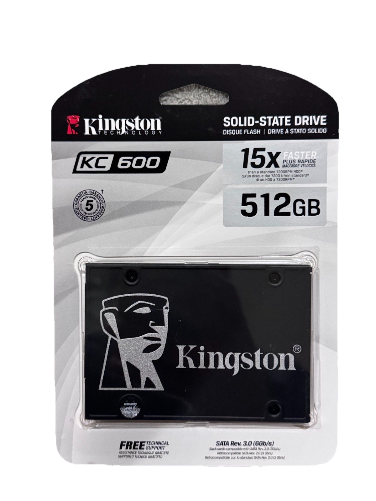 Kingston SATA SSD 512 GB 2.5 Inch KC600 For Laptop, Desktop, PC