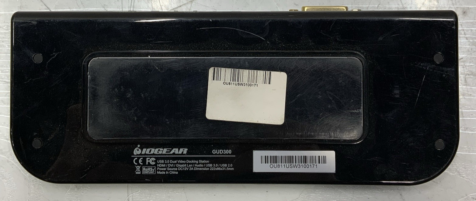 IOGEAR Universal Docking Station | USB 3.0 HDMI DVI-I RJ-45 Ethernet | GUD300