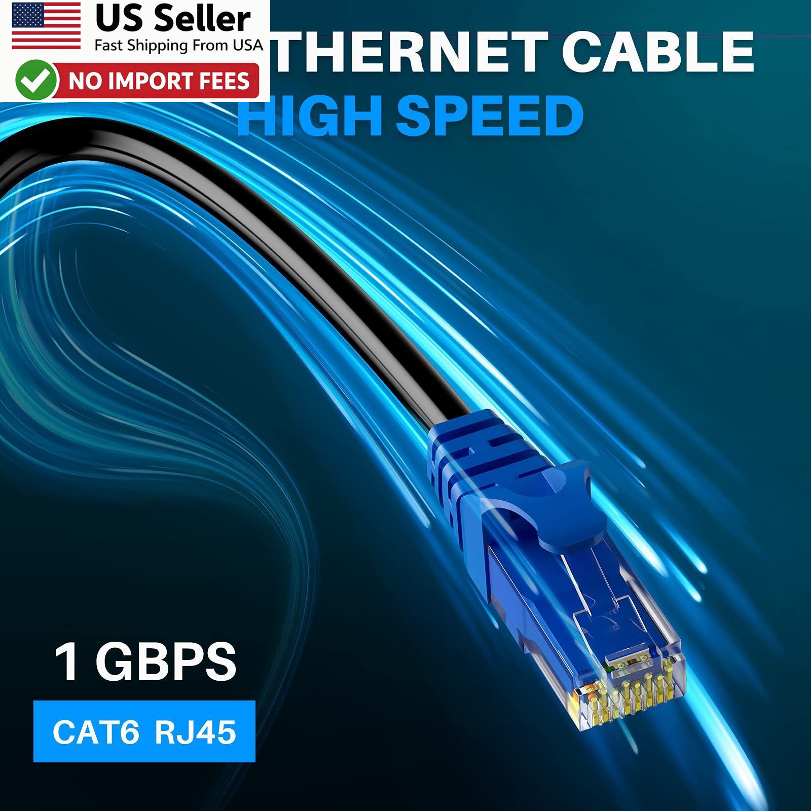 Adoreen Cat6 250ft Outdoor Ethernet Cable Waterproof Direct Burial RJ45 FROM USA