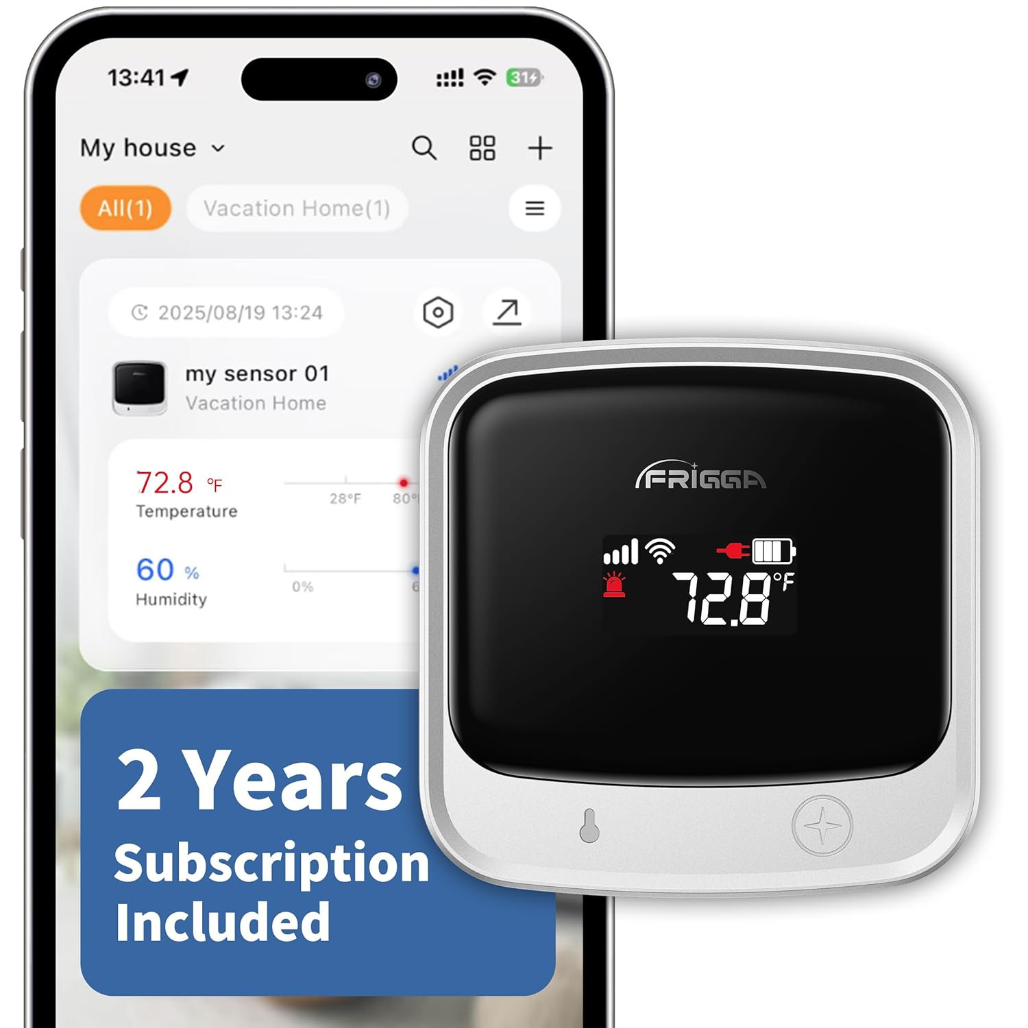 4G Cellular Temperature & Humidity Monitor, No Wifi Required (Wifi Optional), Re
