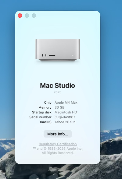 NEW 2026 APPLE MAC STUDIO M4 MAX 8TB SSD 36GB RAM 14-CORE CPU 32-CORE GPU AC+!!!