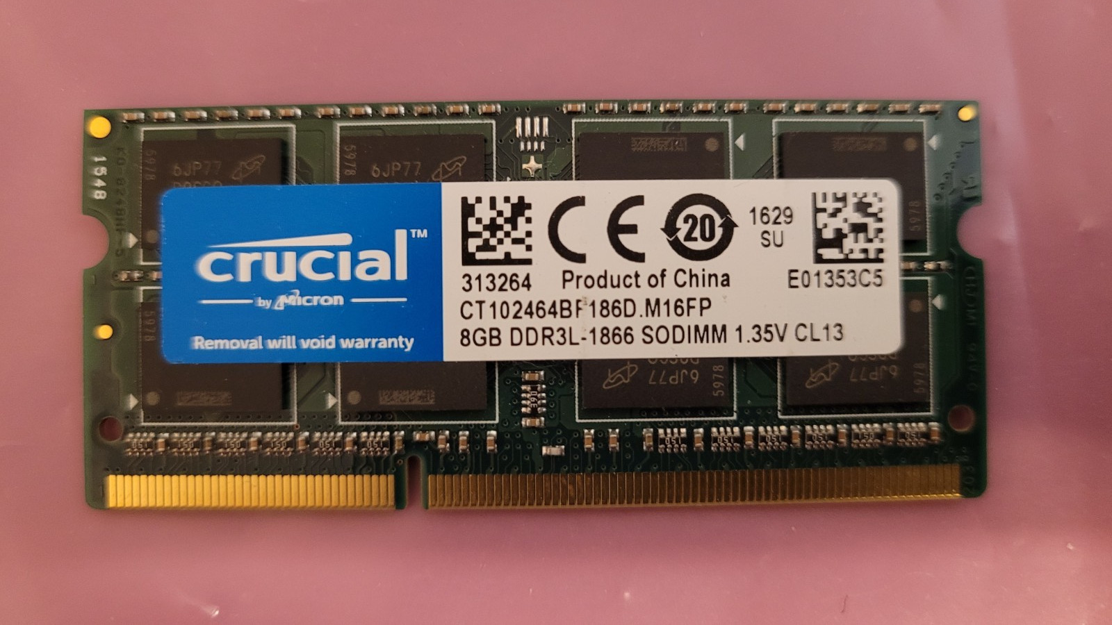Crucial 8GB PC3L 1866 DDR3L 1866MHz PC3L 14900 Laptop Memory RAM 1.35V CL13