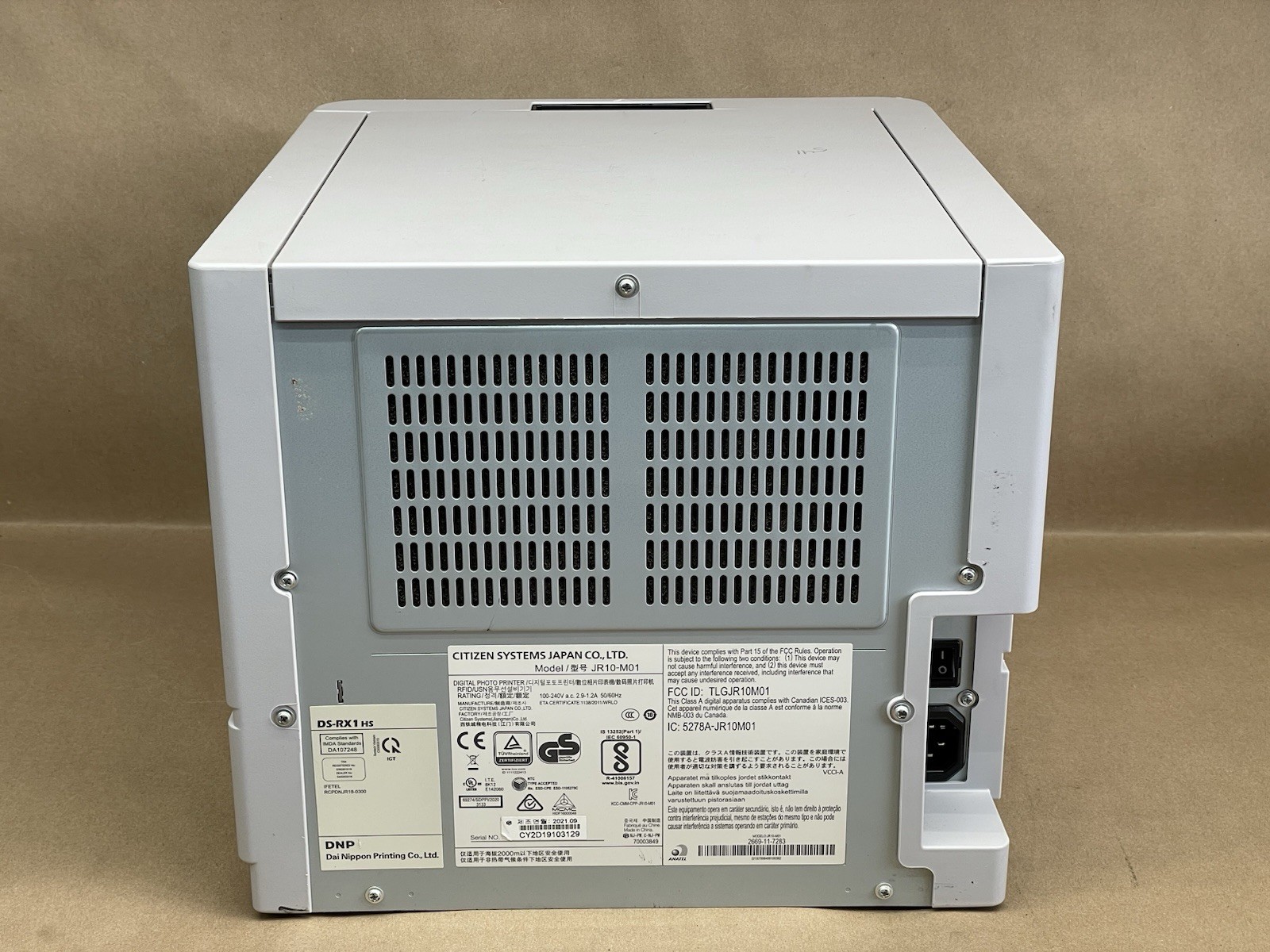 DNP DS-RX1HS 6″ Dye Sub Photo Printer USB Untested AS-IS