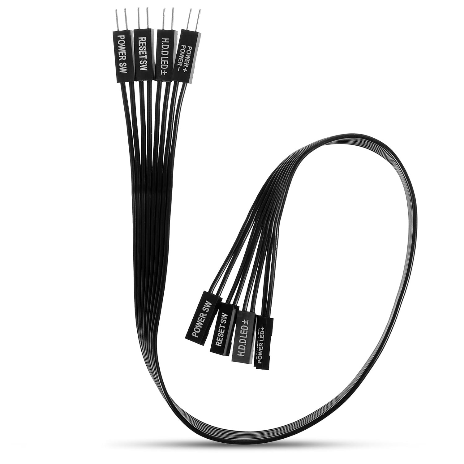 Motherboard Front Panel Extension Cables, Front Panel Connector, 24awg Flat Ribb