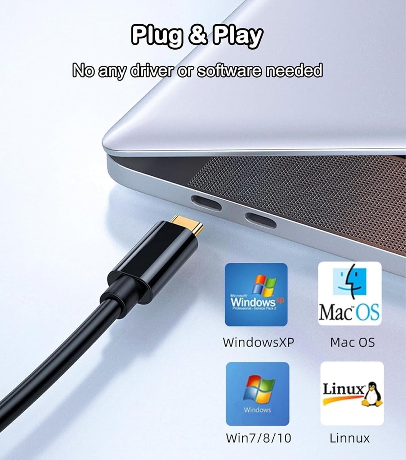 USB-C to HDMI Cable Adapter Type C Converter Cord HDTV 6Ft for Samsung MacBook