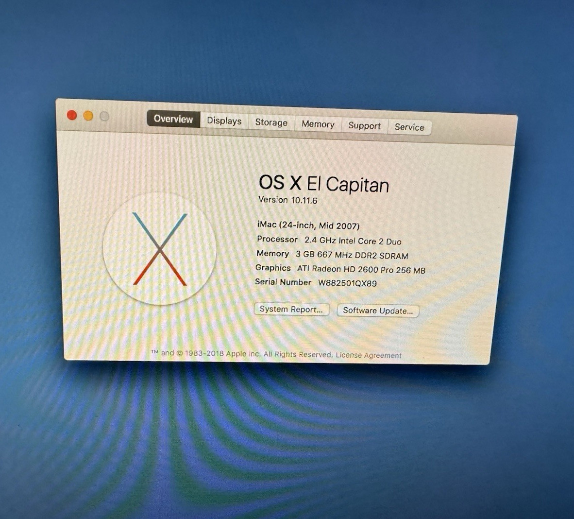 Apple iMac 24″ All-in-One 2007 Core 2 Duo 2.4GHz 3GB ATI OS X Silver