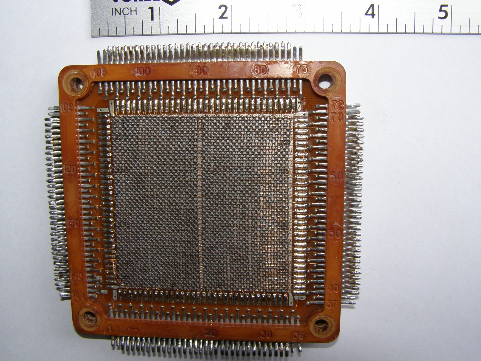 USSR Magnetic Ferrite Core Memory Double Frame Board 1Kbyte USSR 1970s