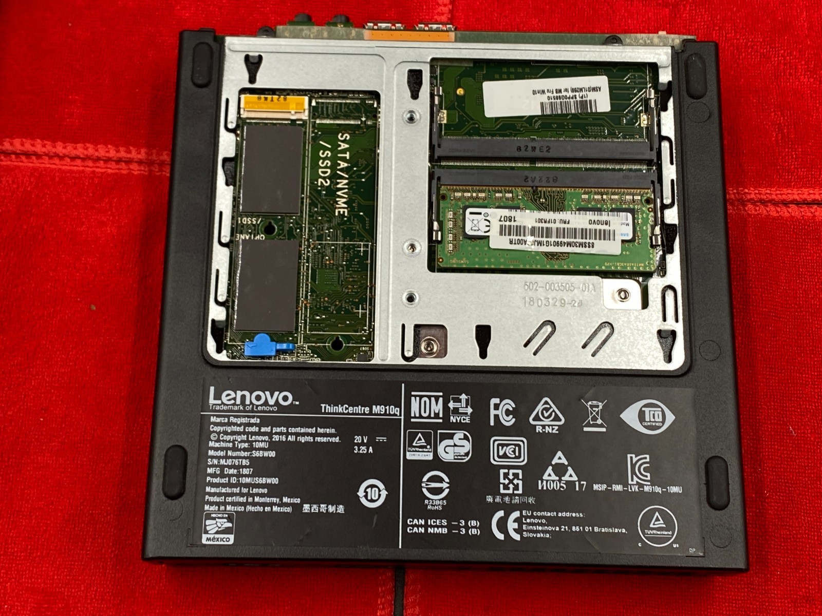 LENOVO THINKCENTRE M910q TINY i5-7500T 8GB RAM 250GB SSD WINDOWS 11 WiFi+CHARGER
