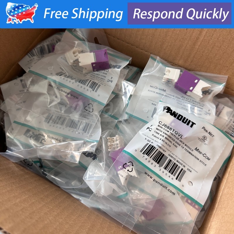 50X Cat6 MiniCom UTP RJ45 Network Jack Module For Panduit CJ688TGVL Giga TX