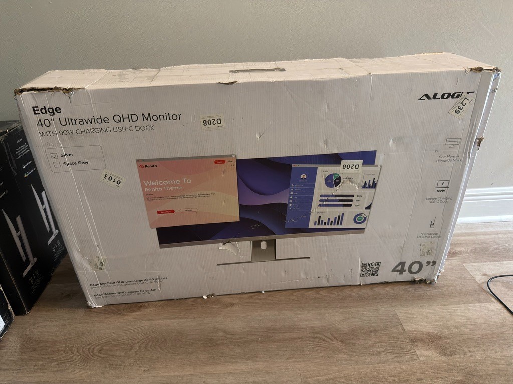 *READ* NEW ALOGIC Edge 100hz QHD 40″ 21:9 IPS Ultrawide Monitor W/ 90W Dock