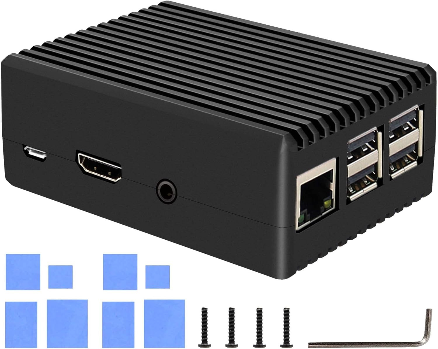for Raspberry Pi 3 B+ Case, Aluminum Alloy Heavy Duty Passive Cooling