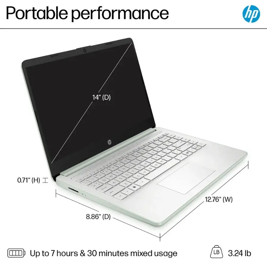 📍HP 14 in Student Laptop Intel Processor N150 Notebook UP TO 16GB RAM Win11Pro