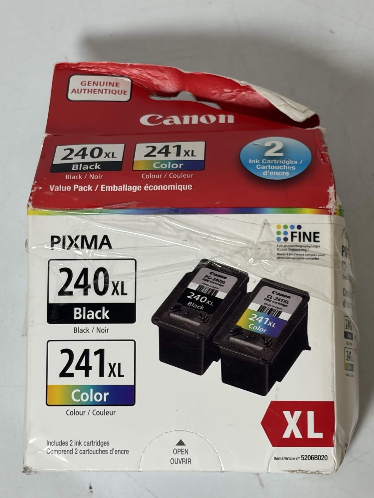 Canon PG 240XL Black 2x CL 241XL Color Ink Cartridges for Canon PIXMA Printers