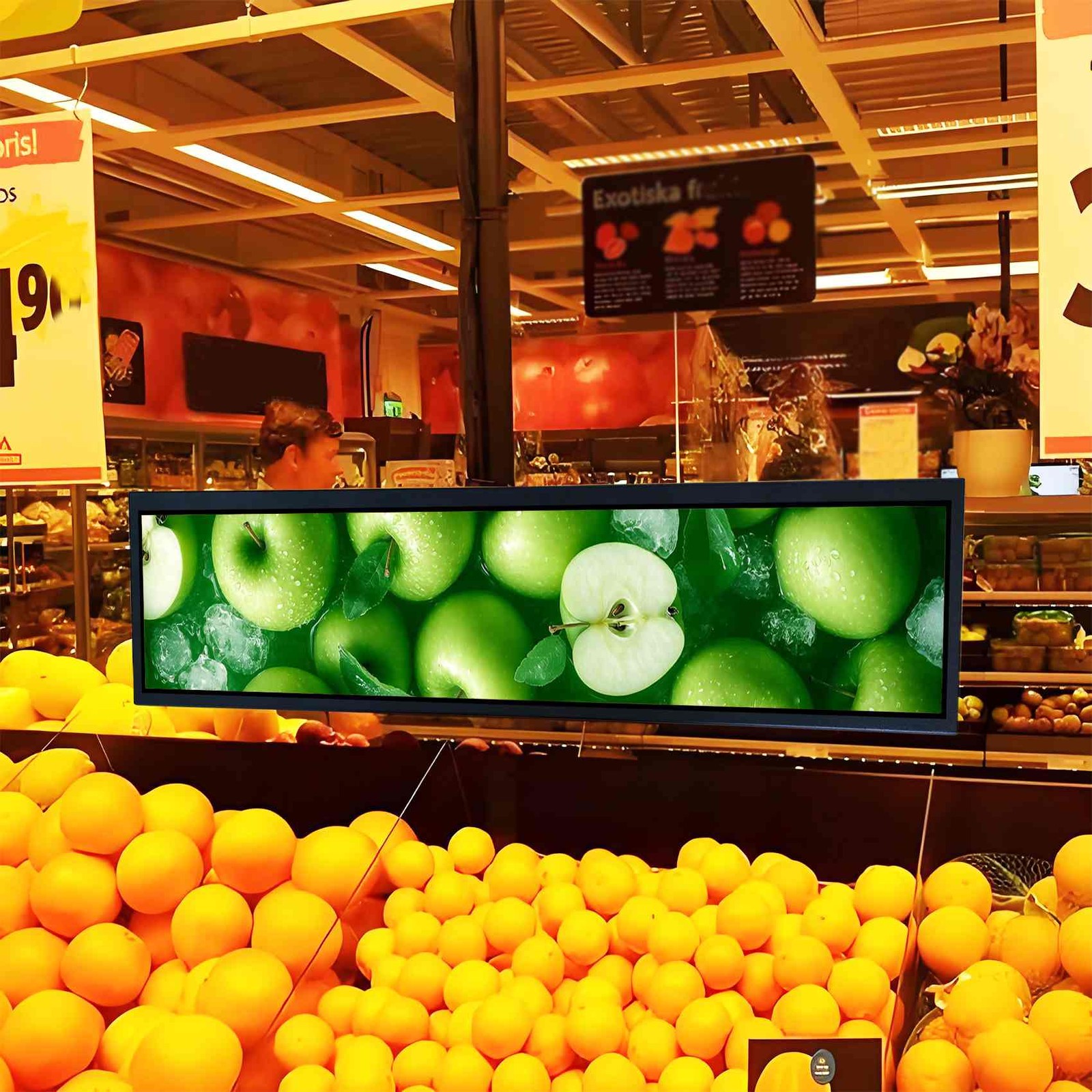 21.3inch 1920×360 LCD Monitor USB2.0 Auto Play Copy Video Rotate Image